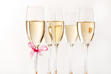 flutes of champagne