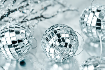 Silver Christmas balls