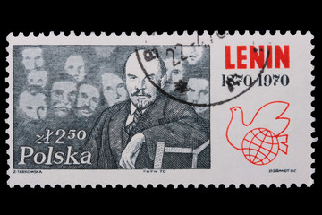 Poland - CIRCA 1970: A stamp - Lenin