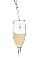 A glass of champagne