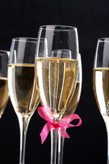 flutes of champagne