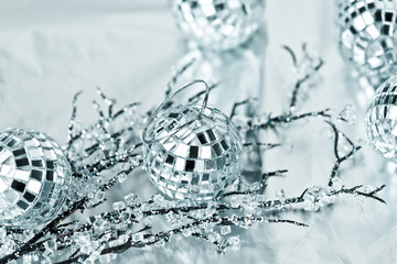Silver Christmas balls