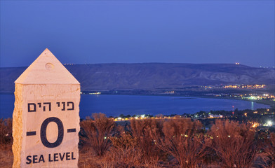 sea of galilee at night