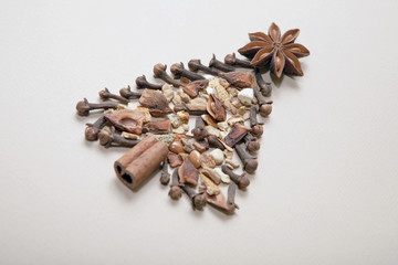 Christmas Tree of mulled wine spices