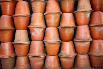 Clay Pots Background