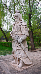 chine,beijing : voie des esprits, tombeau des ming