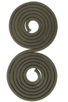 two paralel spirals from rope.
