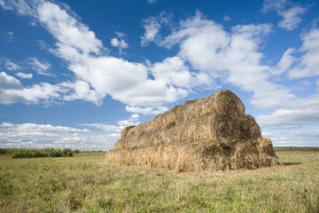Haystack at field