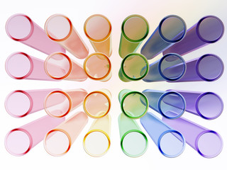 Multi colour test tubes