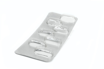 Empty packing from tablets