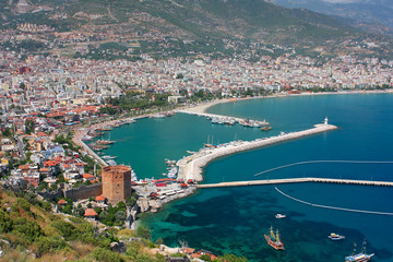 Alanya bay and Red Tower