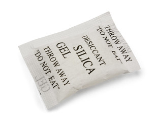 Paper packet of silica gel