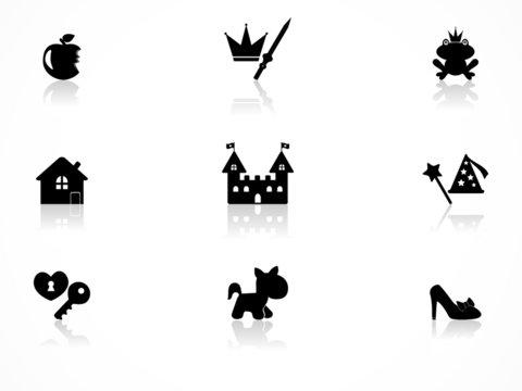 Princess icons set