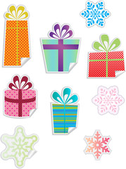 Christmas Gifts - peel off stickers