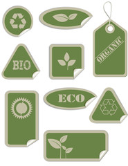Green Earth ecology tags and labels