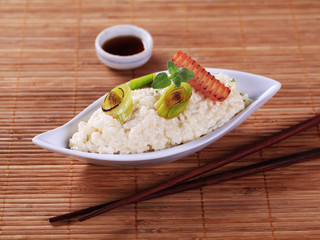 Rice and soy sauce