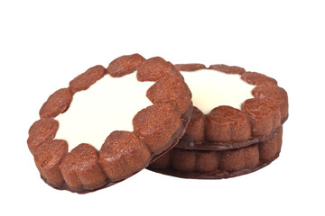 Cookies on a white background
