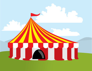 Color circus tent