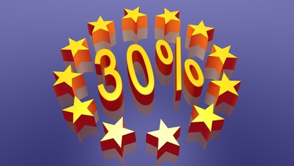 30% _ stars