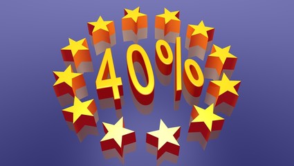 40% _ stars