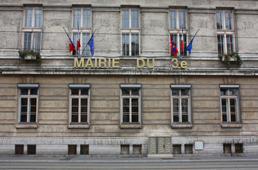 Fototapeta na wymiar Burmistrz trzecim arondissement, Lyon