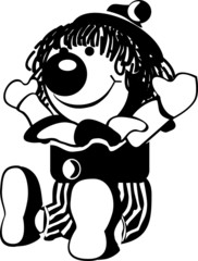 Black and white doll