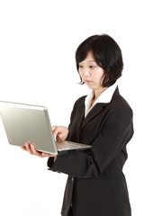 buisiness woman with computer