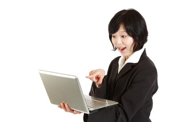 buisiness woman with computer