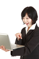 buisiness woman with computer