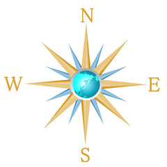 地球とコンパス