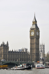 Fototapeta na wymiar Big Ben and Westminster Bridge, London