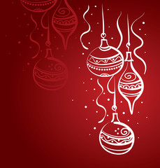 Background with christmas balls