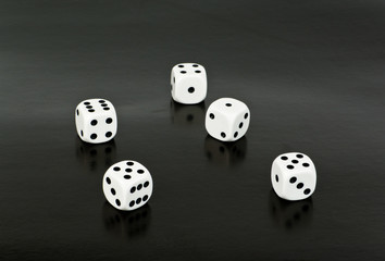White dices over black