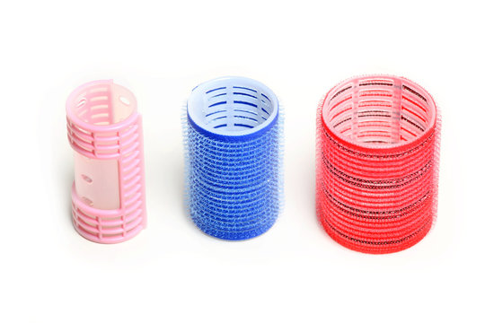 A set of three different curlers