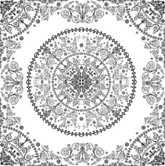 round black pattern in frame