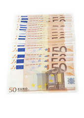 Multiple 50 euro notes