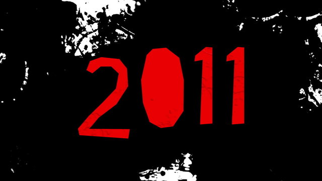 salpicadura de tinta escribiendo 2011