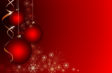 red Christmas background with place for your text