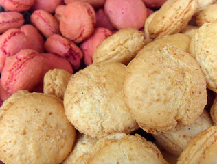 macarons châtaigne et framboise