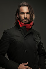Handsome guy wearing autumn clothes