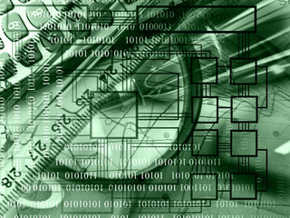 Abstract business background, in greens