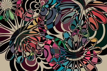 Abstract flowers illustrations