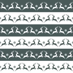 Seamless Pattern Jumping Reindeer Grey © Jan Engel