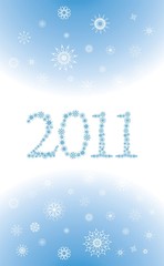 Decorative background with snowflakes. Vector
