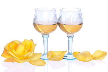 tumblers of champagne