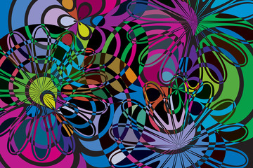 Abstract flowers illustrations
