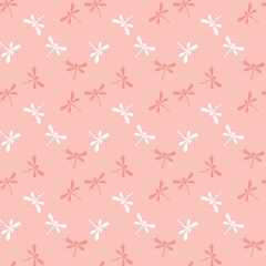 Seamless pattern with dragonflies