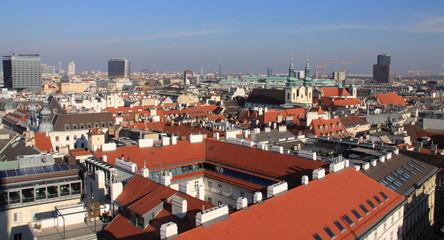 Fototapeta na wymiar Wiedeń, dla dachów