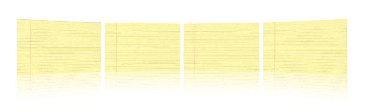 Cuadernos con hojas de color amarillo