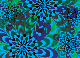 Abstract flowers illustrations